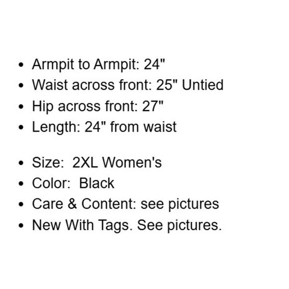 Orvis Dress Womens 2XL Black Henley Tie Waist Stretch Pockets Pack and Go New - Picture 4 of 16